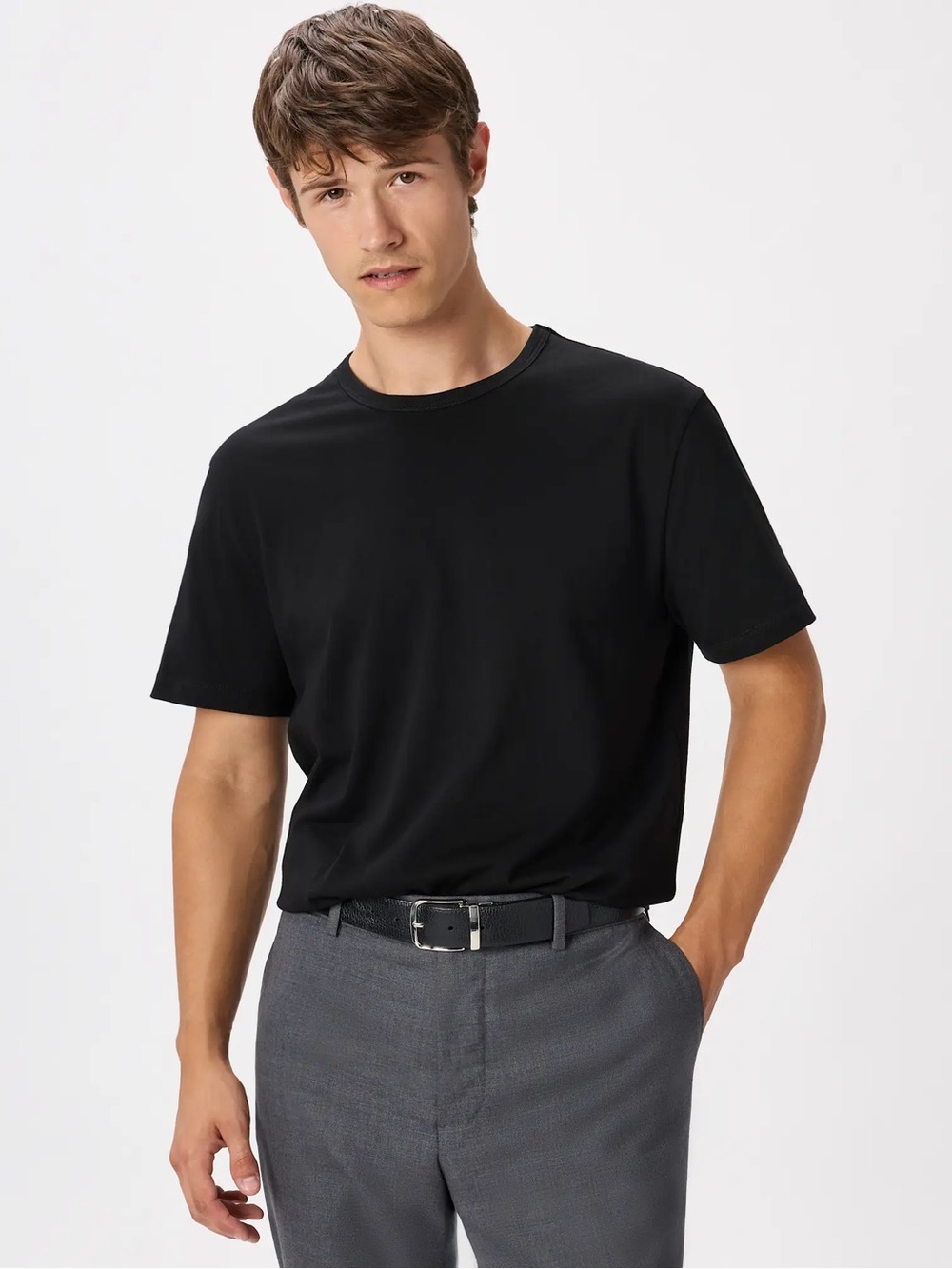 NEW Mens Quince Japanese Lotus Tee Black Small 100% Suvin Cotton Luxury Shirt